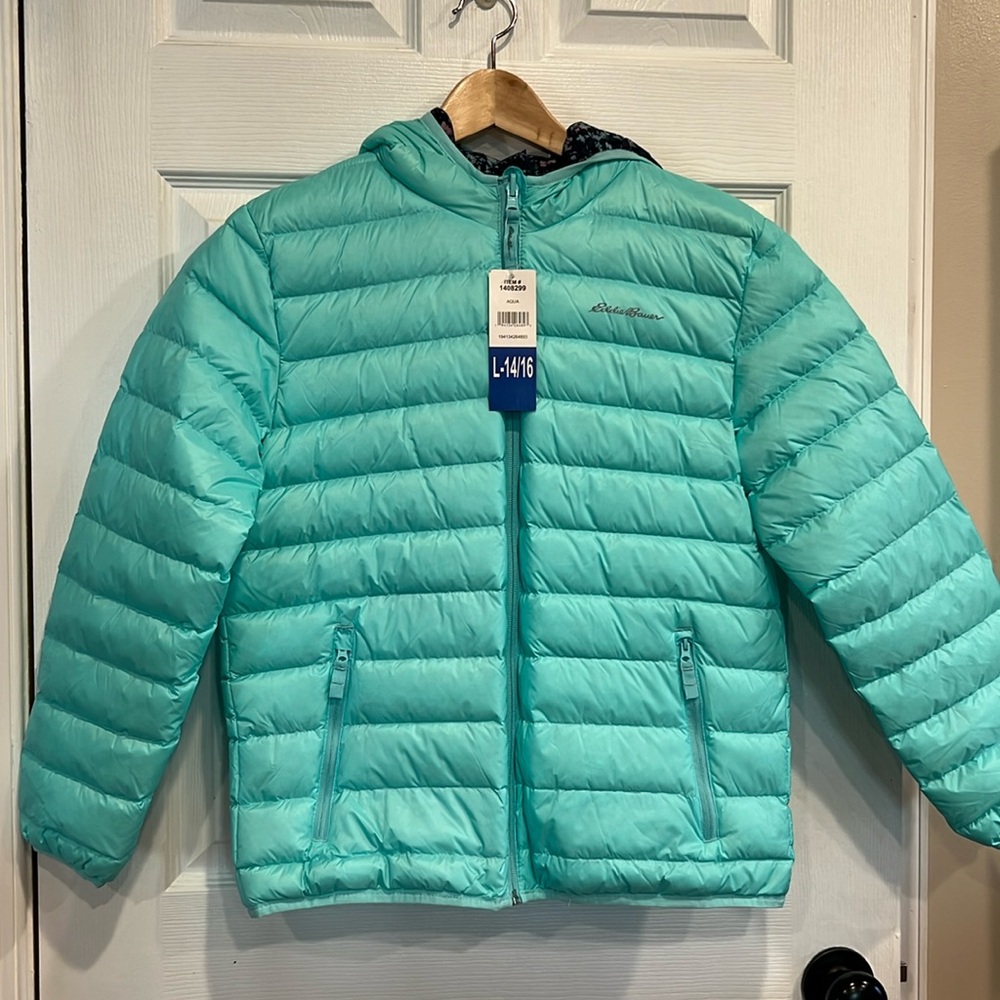 Eddie Bauer girl winter puffer jacket size 14-16. New